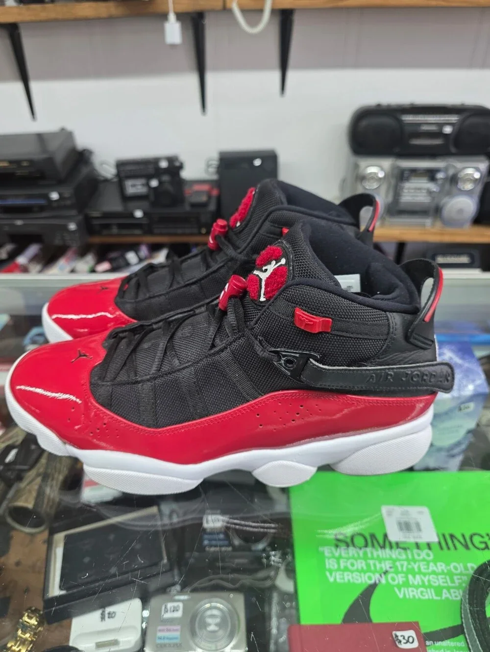 Jordan 6 Rings Men's Black/White/Fitness Red Mid Top 322992-060 Size 11